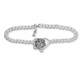 Bulldog Bracelet Jewelry Sterling Silver Handmade Dog Bracelet BD251x-BR