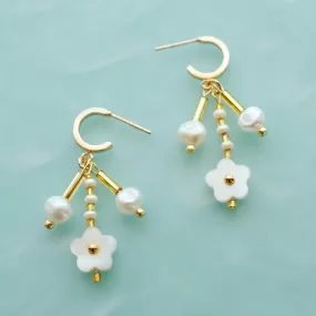 Posie Flower Hoop Earrings